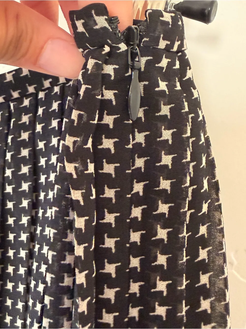 Madewell Pleated Patterned Mini Skirt Size 4